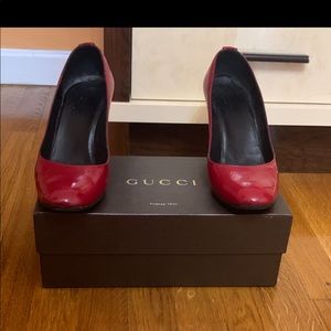 Gucci Red Wedges Preowned Size size 39.5
